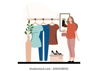 Fashion Style Flat Illustration Design