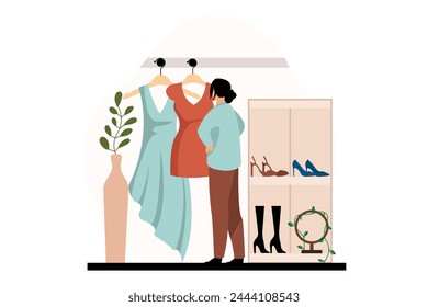 Fashion Style Flat Illustration Design