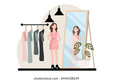 Fashion Style Flat Illustration Design