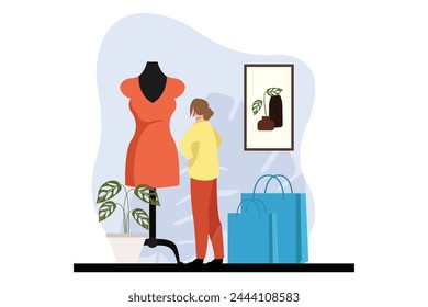 Fashion Style Flat Illustration Design