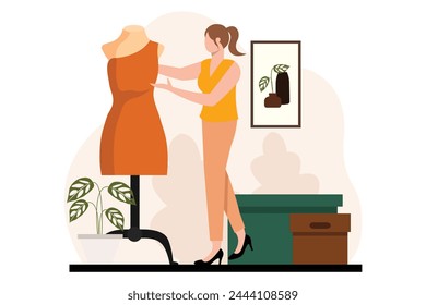 Fashion Style Flat Illustration Design