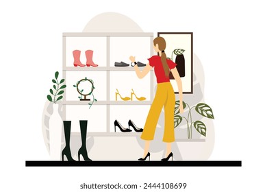 Fashion Style Flat Illustration Design