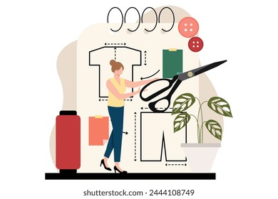 Fashion Style Flat Illustration Design