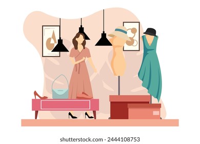 Fashion Style Flat Illustration Design