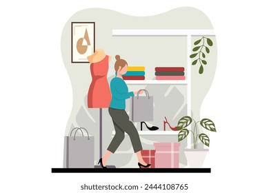 Fashion Style Flat Illustration Design