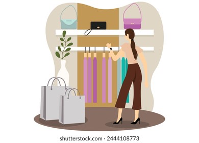 Fashion Style Flat Illustration Design