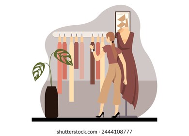 Fashion Style Flat Illustration Design
