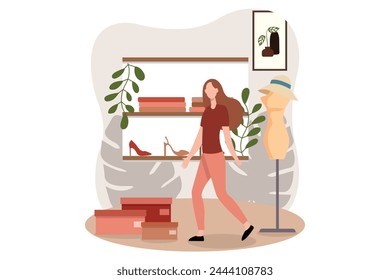 Fashion Style Flat Illustration Design
