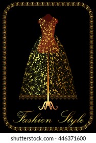 Fashion Style - transparent vector   dress on dummy