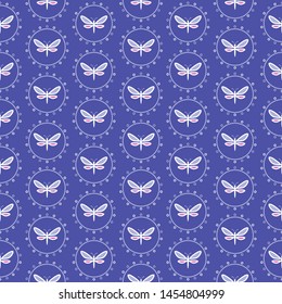 Fashion stylish pattern with moth butterfly. Folk ornamental illustration for print, textile, design
