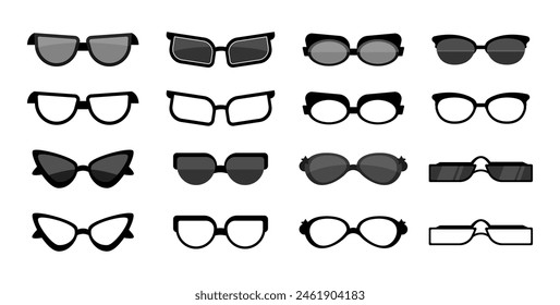 Fashion sunglasses accessory. Trendy plastic frame shades. Fashion Glasses