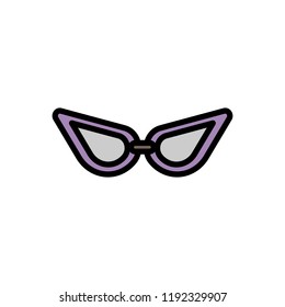 fashion sunglasses colour line icon