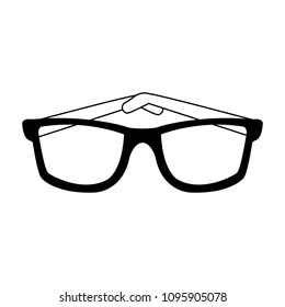 Fashion sunglasses isolated in black and white