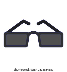fashion sunglasses isolated blue lines