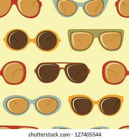 Fashion sunglasses, seamless pattern. Vector format