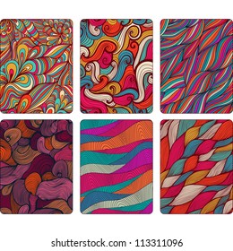 Fashion tablet skins. Modern abstract backgrounds with wave lines to customize your original device, design for card, label, tag, sticker.