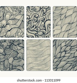 Fashion tablet skins. Modern abstract backgrounds with wave lines to customize your original device, design for card, label, tag, sticker.