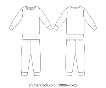 2,611 Children pajama template Images, Stock Photos & Vectors ...