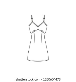 Fashion technical drawing of women’s clothes