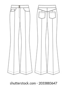 Technical Drawing Pants Stock Vector (Royalty Free) 760524439