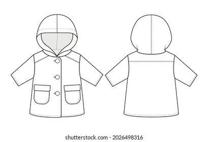 Fashion Technical Drawing Baby Bodysuit Patch Stock Vector (Royalty ...
