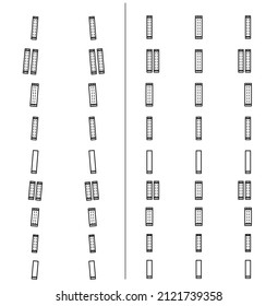 Fashion technical drawing of skirt with yoke