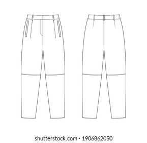 Technical Drawing Pants Stock Vector (Royalty Free) 760524439