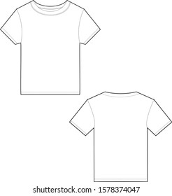 Fashion Technical Flat Tshirt Womens Apparel Sketch