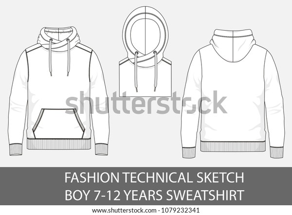 Fashion Technical Sketch Boy 712 Years Stock Vector (Royalty Free ...