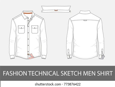 men shirt sketch