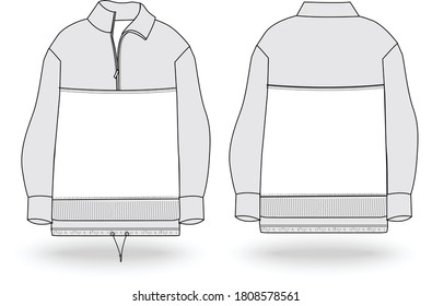 Dibujo técnico de moda camiseta de los hombres en gráfico vectorial