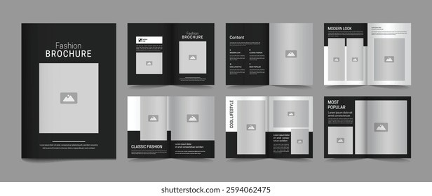 Fashion Template Design Minimal, Look book Layout,  brochure	