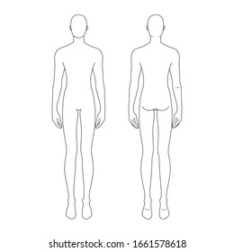 Body Template Outline Standing Images Stock Photos Vectors Shutterstock