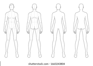 Body Template Outline Standing High Res Stock Images Shutterstock Available source files and icon fonts for both personal and commercial use. https www shutterstock com image vector fashion template standing men 9 head 1663243804