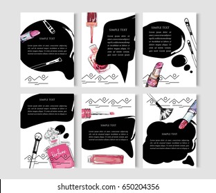 Fashion templates with speech bubble.