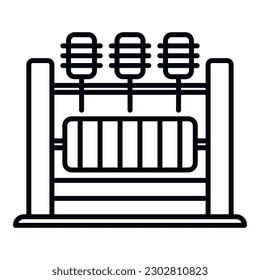 Fashion thread icon outline vector. Cotton machine. Industry fabric