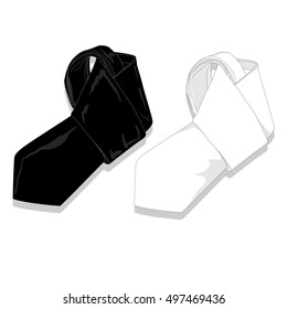 Fashion tie set. Vector isolated.