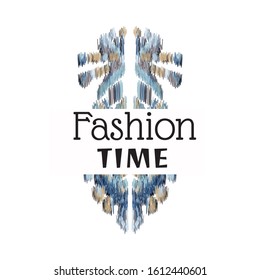 Fashion Time t-shirt fashion print. Beauty, message for cool poster