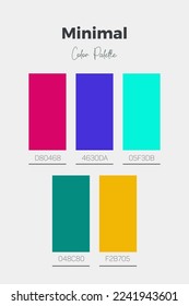 Fashion Trend Color guide palette 2023-24. An example of a color palette vector. Color palette for fashion designers, business, garments, and paints colors company