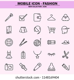 fashion, trend, concept, style, easy payment, home shopping, Internet shopping, beauty, mobile icon, line icon, illustration