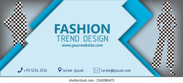Fashion Trend Design banner background website for online offline shop Editable Use for Flyer poster Presentation