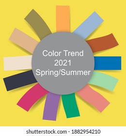 Fashion trends palette color 2021 spring-summer.