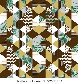 Fashion trendy memphis triangle exotic pattern