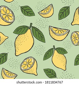 Fashion tropics funny wallpapers. Seamless pattern with pineapples, strawberries and oranges on white background. Bright summer fruits illustration. Fruit mix design for fabric and decor. 