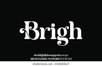 Fashion typography beauty fashion elegant minimalist serif italic fonts decorative wedding vintage retro logos. Minimal luxury font alphabet logo. Vector illustration
