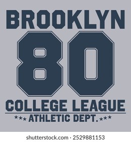 Fashion Typography Graphics. Brooklyn Sport T-shirt Design, vector illustration