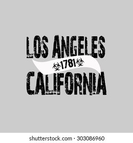 Fashion Typography Graphics. Los Angeles California Sport T-shirt Design, vector illustration