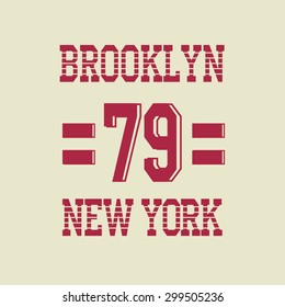 Fashion Typography Graphics. New York Sport T-shirt Design, vector illustration