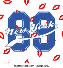 Fashion Typography Graphics. New York Sport T-shirt Design, vector illustration