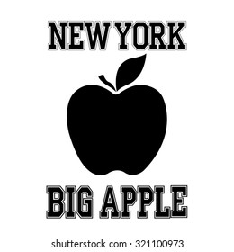 Fashion Typography Graphics. New York Sport Big Apple T-shirt Design, Vector